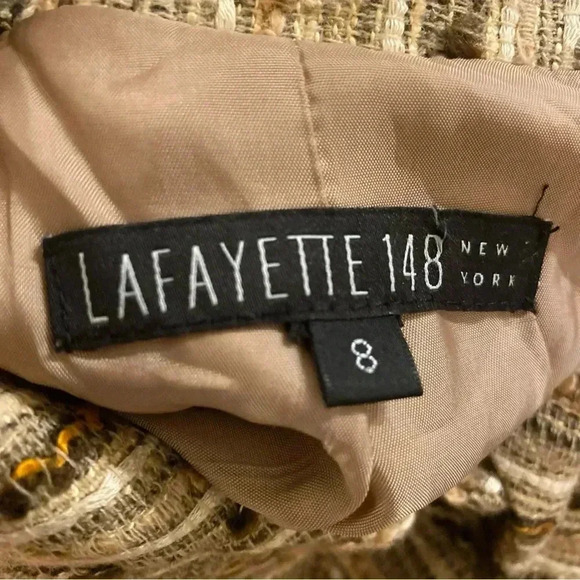 Lafayette 148 New York tweed wool jacket size 8 - Picture 6 of 8